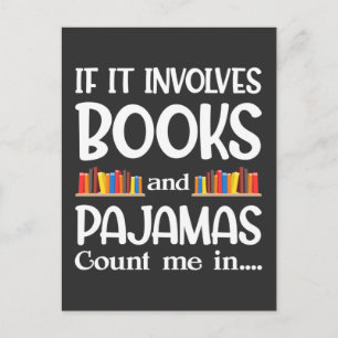 Boeklezer Pajamas Bookworm Funny Reading Briefkaart