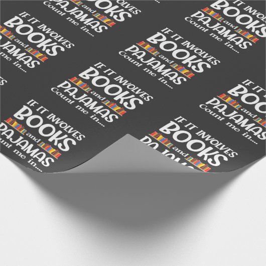 Boeklezer Pajamas Bookworm Funny Reading Cadeaupapier (Hoek)