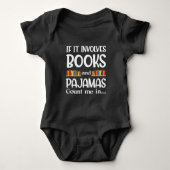 Boeklezer Pajamas Bookworm Funny Reading Romper (Voorkant)