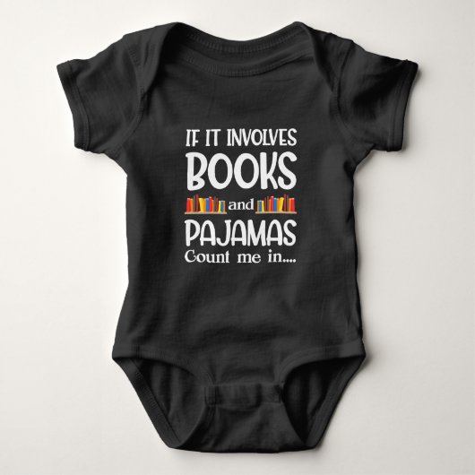 Boeklezer Pajamas Bookworm Funny Reading Romper (Voorkant)