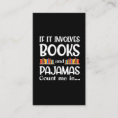 Boeklezer Pajamas Bookworm Funny Reading Visitekaartje (Voorkant)