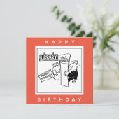 Boeklezers bij een Library Cartoon. boekenliefhebb Kaart (Staand voorkant)