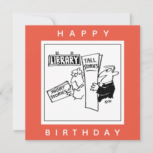 Boeklezers bij een Library Cartoon. boekenliefhebb Kaart (Voorkant)