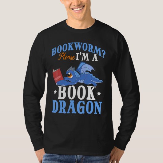 Boeklezing Fantasy Creature Leuk Boek Dragon T-shirt (Voorkant)