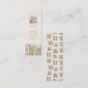 Boeklezzer met wilde bloem als cadeautje mini visitekaartje