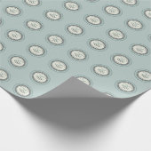 Boekliefhebber Blauw gepersonaliseerd inpakpapier (Hoek)