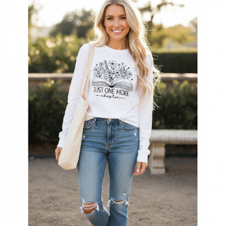 Boekliefhebber Bloemige Lezen 'Eén Hoofdstuk Meer' Tri-Blend Shirt