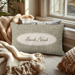 Boekliefhebber Elegant Schrift Gingham Kussen