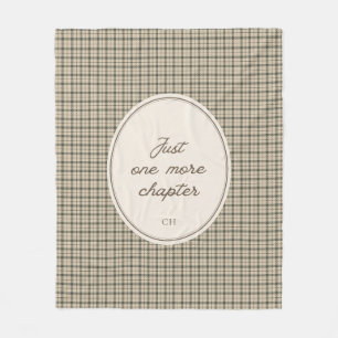 Boekliefhebber Elegant Schrift Gingham Monogram Ge Fleece Deken