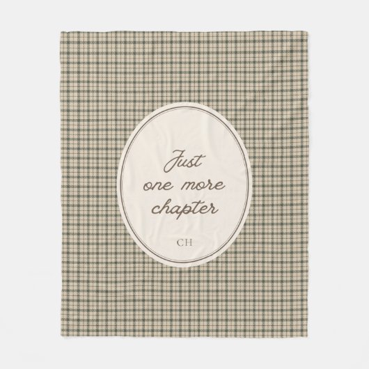 Boekliefhebber Elegant Schrift Gingham Monogram Ge Fleece Deken (Voorkant)