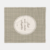 Boekliefhebber Elegant Schrift Gingham Monogram Ge Fleece Deken (Voorkant (Horizontaal))
