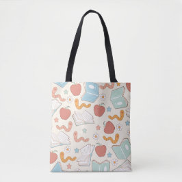 Boekliefhebber esthetiek, leraar cadeau, bibliothe tote bag