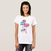 Boekliefhebber Flamingo T-shirt (Voorkant volledig)