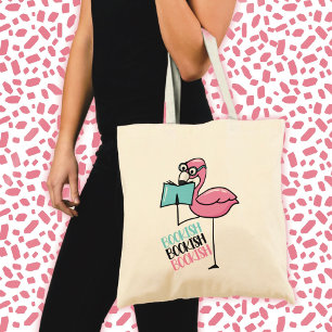 Boekliefhebber Flamingo Tote Bag
