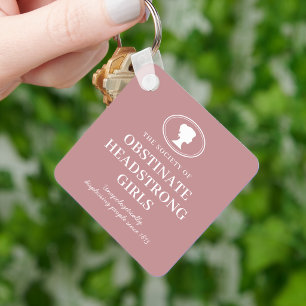 Boekliefhebber Funny Letterkundige citaat Roze Sleutelhanger