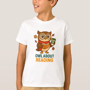 Boekliefhebber Funny Pun T-shirt Uil over het leze