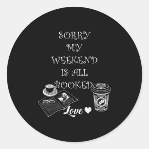 Boekliefhebber Funny Quote Grafisch ontwerp Schatt Ronde Sticker