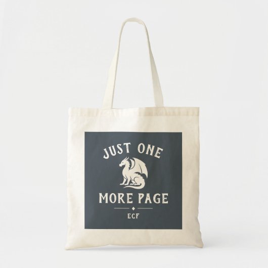 Boekliefhebber Grappige Spreuk Monogram Tote Bag (Voorkant)