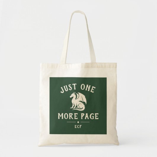 Boekliefhebber Grappige Spreuk Monogram Tote Bag (Voorkant)