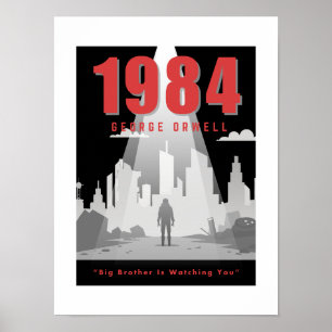 Boekliefhebber Grote Broer kijkt toe 1984 Geïnspir Poster