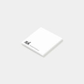 Boekliefhebber Kat Zwart en Wit Aangepast Letterty Post-it® Notes (Schuin)