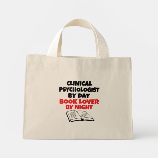 Boekliefhebber klinisch psycholoog mini tote bag (Achterkant)
