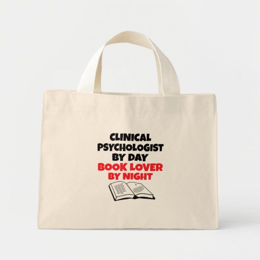 Boekliefhebber klinisch psycholoog mini tote bag (Voorkant)