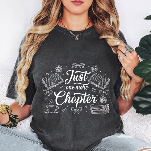 Boekliefhebber koffie lees nog een hoofdstuk t-shirt