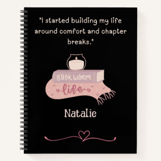 Boekliefhebber Leest Spiraal Notebook Notitieboek