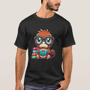 Boekliefhebber leest vogelbekdier t-shirt