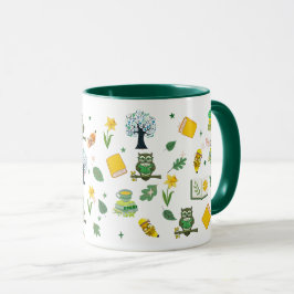 Boekliefhebber lente ontwerp 11oz koffiemok mok