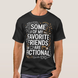 Boekliefhebber Lezer Fictieve Vrienden Lezen T-shirt
