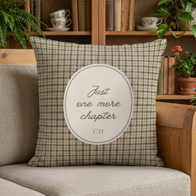 Boekliefhebber Monogram Gingham Kussen (Creator heeft geüpload)