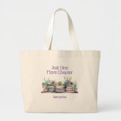 Boekliefhebber Nog één hoofdstuk Persoonlijk Grote Tote Bag (Voorkant)