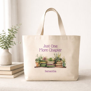 Boekliefhebber Nog één hoofdstuk Persoonlijk Grote Tote Bag