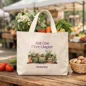 Boekliefhebber Nog één hoofdstuk Persoonlijk Grote Tote Bag
