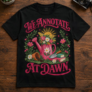 Boekliefhebber Quote "We Annotate At Dawn" Lezers Tri-Blend Shirt