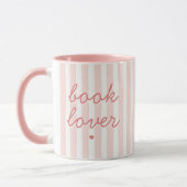 Boekliefhebber Script Quote Roze Gestreepte Hart K Mok (Links)