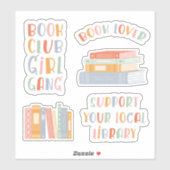 Boekliefhebber Sticker Set (Vel)