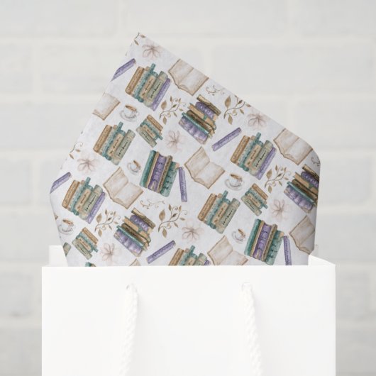 Boekliefhebber tissuepapier in wit (Cadeauzakje)