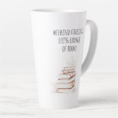 Boekliefhebber typografie  latte mok (Rechterhoek)