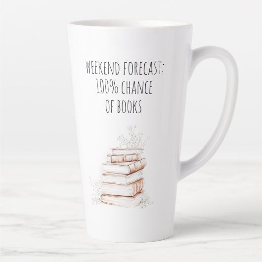Boekliefhebber typografie  latte mok (Rechts)