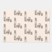 Boekliefhebbers Hoek in Linnen Wrapping Paper Shee (Voorkant 3)