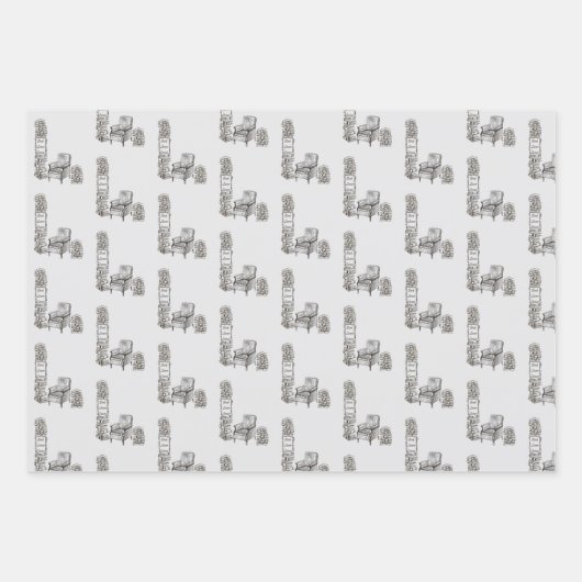 Boekliefhebbers Hoek Wrapping Paper Sheet (Voorkant)