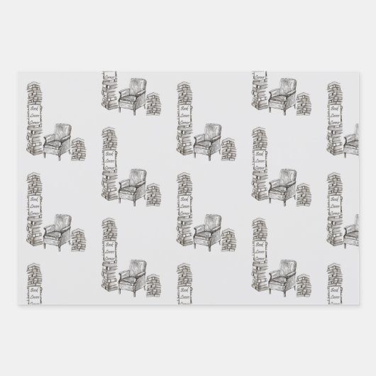 Boekliefhebbers Hoek Wrapping Paper Sheet (Voorkant 3)