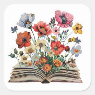 Boekliefhebbers Lezers Schrijvers Bibliophiles Dic Vierkante Sticker