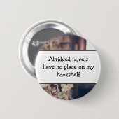 Boekliefhebbers, literatuur ronde button 5,7 cm (Voorkant /achterkant)