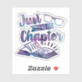 Boekliefhebbers Nog één hoofdstuk Paarse lezen Sticker (Vel)