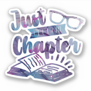 Boekliefhebbers Nog één hoofdstuk Paarse lezen Sticker