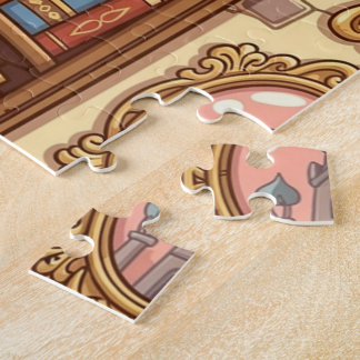 Boekliefhebbers Schattige Cartoon Boekenplank vrol Legpuzzel